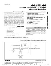 MAX9990 datasheet pdf MAXIM - Dallas Semiconductor