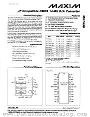 MX7538 datasheet pdf MAXIM - Dallas Semiconductor