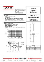 5KP33 datasheet pdf Micro Commercial Components