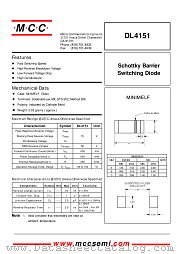 DL4151 datasheet pdf Micro Commercial Components
