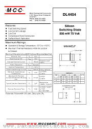 DL4454 datasheet pdf Micro Commercial Components