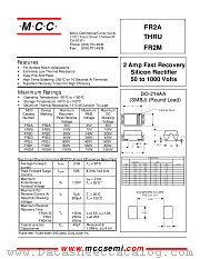 FR2D datasheet pdf Micro Commercial Components