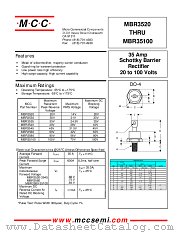 MBR35100 datasheet pdf Micro Commercial Components