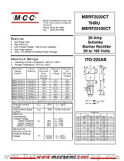 MBRF2040CT datasheet pdf Micro Commercial Components