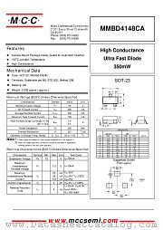 MMBD4148CA datasheet pdf Micro Commercial Components