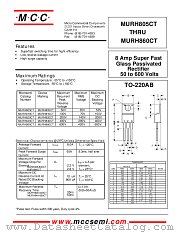 MURH805CT datasheet pdf Micro Commercial Components