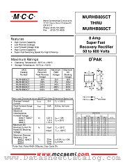 MURHB805CT datasheet pdf Micro Commercial Components