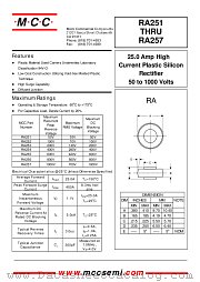 RA257 datasheet pdf Micro Commercial Components