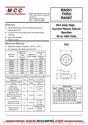 RA507 datasheet pdf Micro Commercial Components