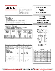 SBL2045FCT datasheet pdf Micro Commercial Components