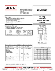 SBL4045CT datasheet pdf Micro Commercial Components