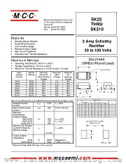 SK210 datasheet pdf Micro Commercial Components
