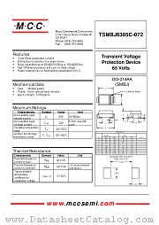 TSMBJ0305C-072 datasheet pdf Micro Commercial Components