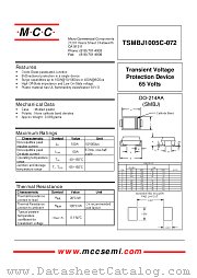 TSMBJ1005C-072 datasheet pdf Micro Commercial Components