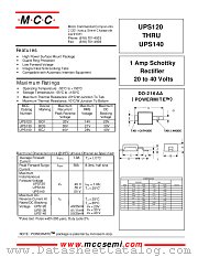 UPS130 datasheet pdf Micro Commercial Components