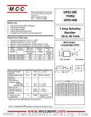 UPS120E datasheet pdf Micro Commercial Components