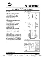 24C08B datasheet pdf Microchip