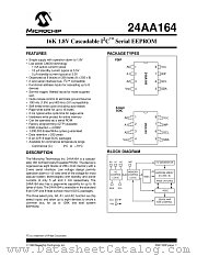 24AA164 datasheet pdf Microchip