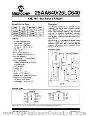25C640 datasheet pdf Microchip