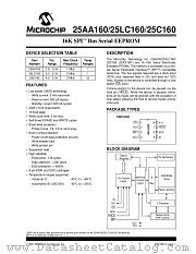 25AA160 datasheet pdf Microchip