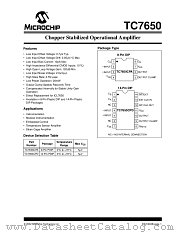 TC7650 datasheet pdf Microchip