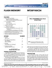 MT28F160C34 datasheet pdf Micron Technology