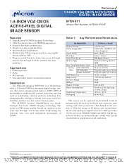 MT9V011P11ST datasheet pdf Micron Technology