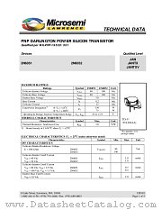 JAN2N6052 datasheet pdf Microsemi
