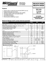 MSAFR12N50A datasheet pdf Microsemi