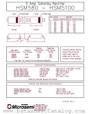 HSM580J datasheet pdf Microsemi