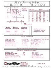 HU20020 datasheet pdf Microsemi