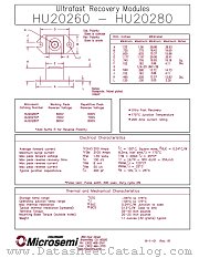HU20260 datasheet pdf Microsemi