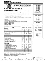 4N36 datasheet pdf Motorola