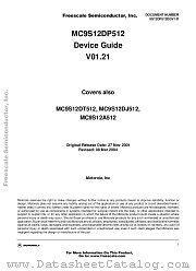 9S12DP512DGV1 datasheet pdf Motorola