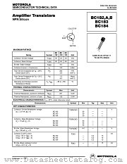 BC182B datasheet pdf Motorola