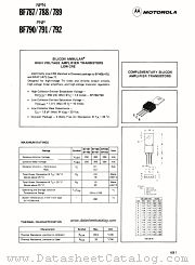 BF791 datasheet pdf Motorola