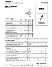 BF959 datasheet pdf Motorola