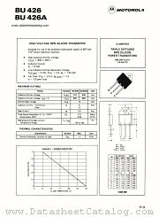 BU426 datasheet pdf Motorola
