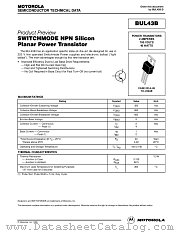 BUL43B datasheet pdf Motorola