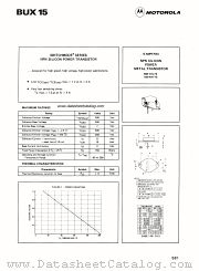 BUX15 datasheet pdf Motorola