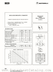 BUX39 datasheet pdf Motorola
