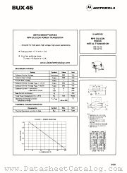 BUX45 datasheet pdf Motorola
