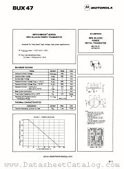BUX47 datasheet pdf Motorola