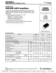 CA922A datasheet pdf Motorola