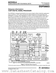 DSP56603DS datasheet pdf Motorola