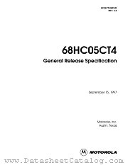 HC05CT4GRS datasheet pdf Motorola