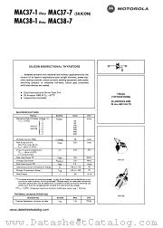 MAC37-4 datasheet pdf Motorola