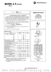 MAC800B-40 datasheet pdf Motorola