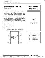 MC100ELT21D datasheet pdf Motorola