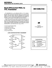 MC100ELT23D datasheet pdf Motorola